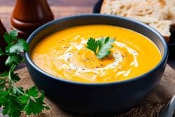 Potage courge – curry – coco